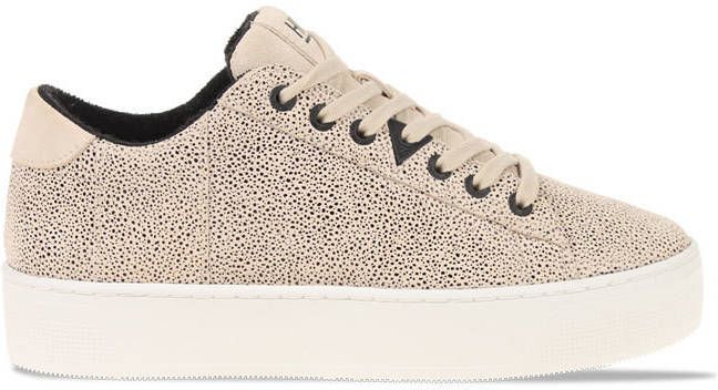 HUB HOOK DOTTED leren plateau sneakers beige